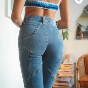 REVICE Denim Venus Crops Size 26